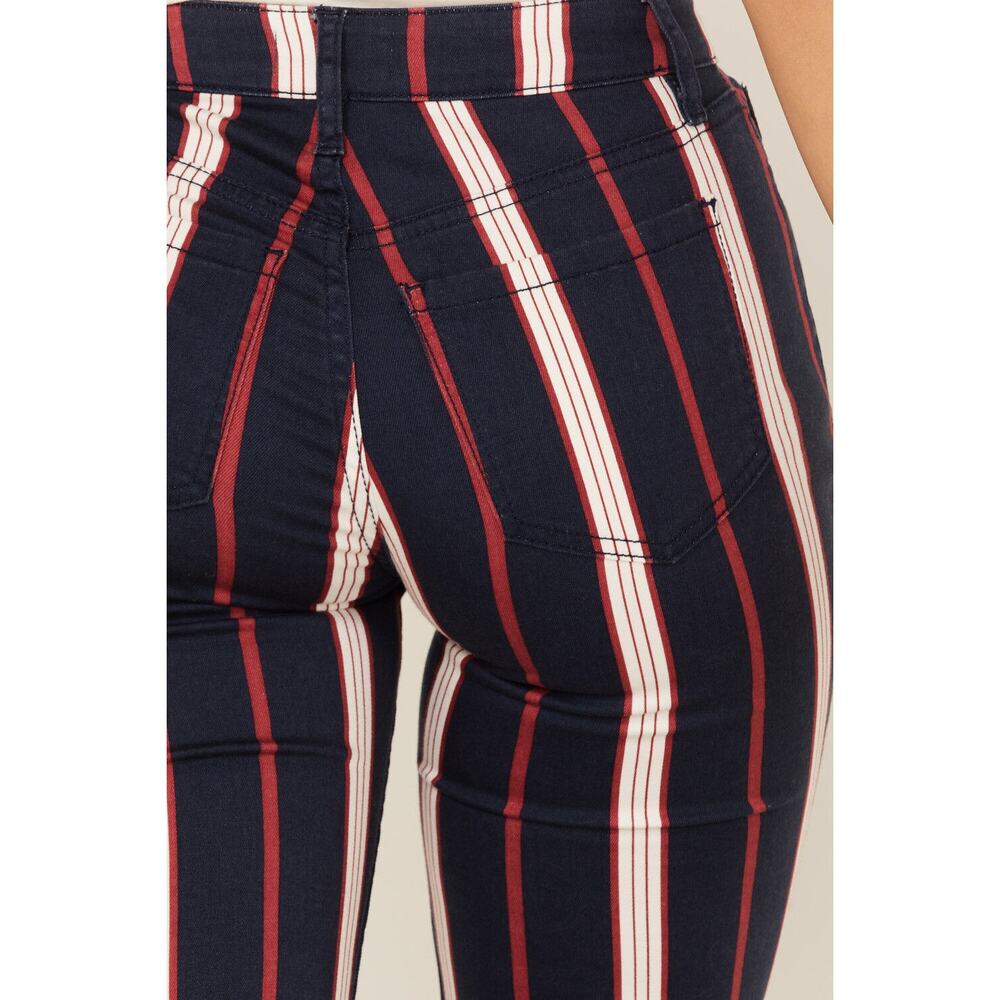 NWT Shyanne Stripe High Rise Flare Jeans Size 25 Western Rodeo - Picture 4 of 11